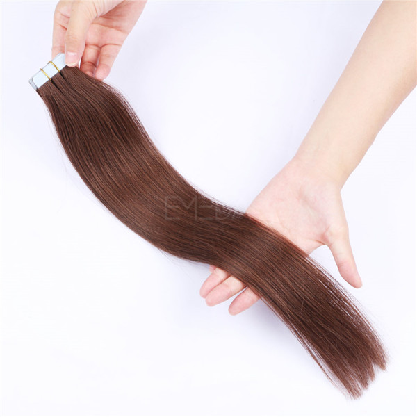 Real Human cuticle remy hair european tape in hair extensions for beautiful ladies YL226